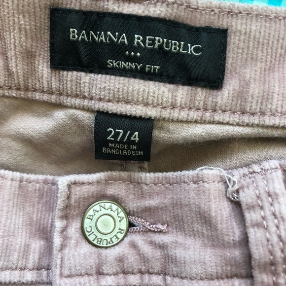 BANANA REPUBLIC DUSTY PINK SKINNY CORDS 4 - Picture 3 of 5